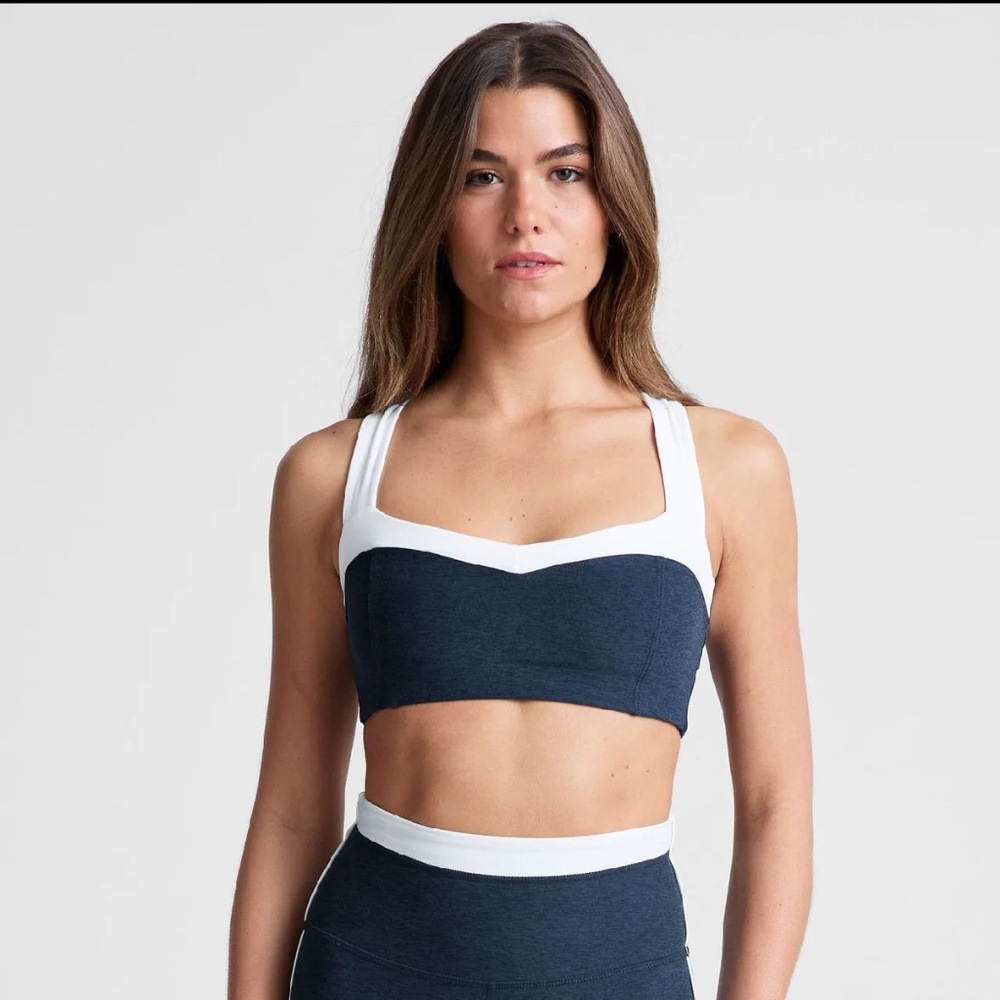 Beyond Yoga-Spacedye Trophy Bra-Nocturnal Navy